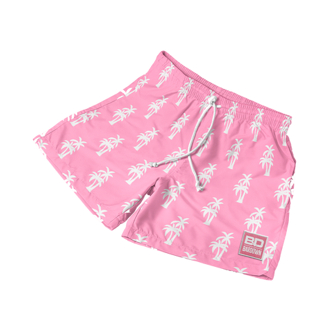 Pink Palm Swim Short