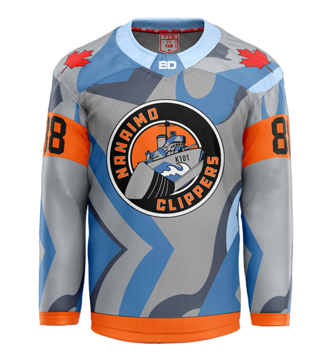 Nanaimo Clippers Custom Military Jersey